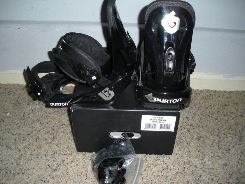 BURTON SNOWBOARD 2012 MENS OUTPOST BINDINGS MEDIUM NEW BLACK  