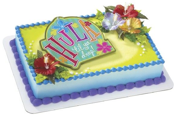 TROPICAL LUAU CAKE DECORATING KIT HULA  