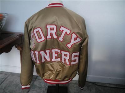 VINTAGE 49ERS CHALK LINE GOLD JACKET  