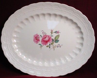 SPODE china BILLINGSLEY ROSE pink stmp 17 OVAL PLATTER  