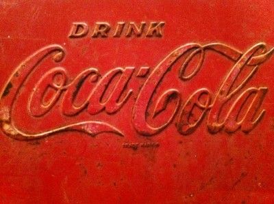 Vintage 1940 50s Coca Cola Ice Chest Cooler w/ RARE Original Tray 