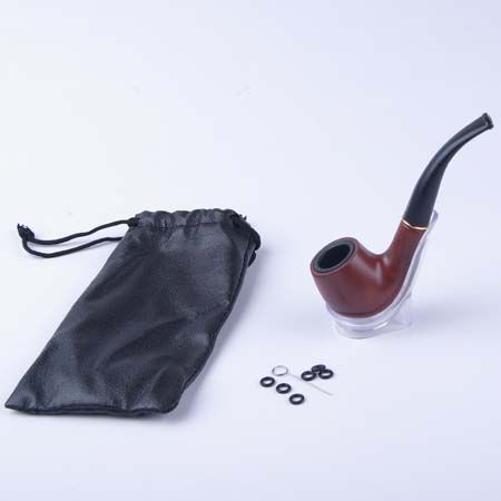   Tobacco Pipe Smoking Pipe With Filter, Holder, Pouch Small Size  