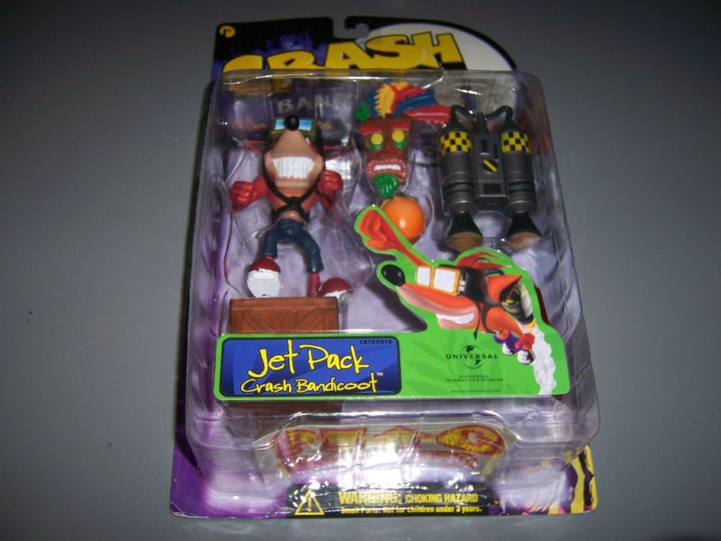 Jet Pack Crash Bandicoot Action Figure New Sealed CIB  