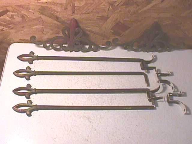 Antique Judd Swing Away Curtain Rods  