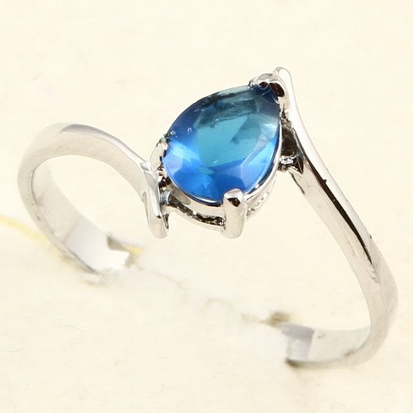 PEAR CUT BLUE SAPPHIRE *91* RING  