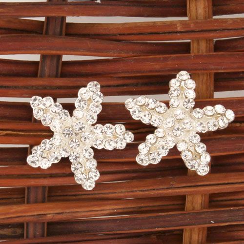 New Fashion Starfish Shaped Czech Crystal Studs Earrings Stud  