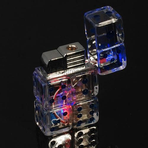 stacked dice 58# transparent cigarette Refillable lighter  