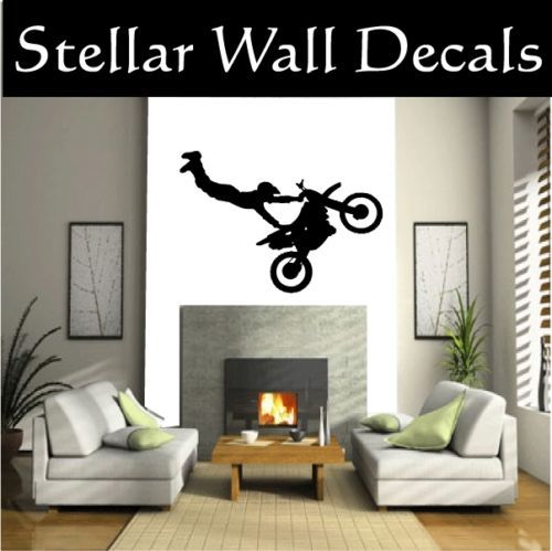 Dirt Bike Moto Wall Car Vinyl Decal Sticker Sst004 HUGE  