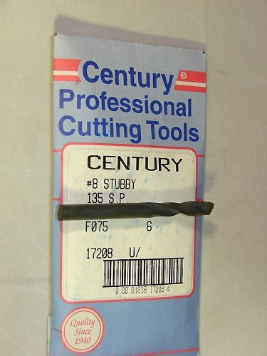 Century #8 Stubby Machine Screw Drill Bits  