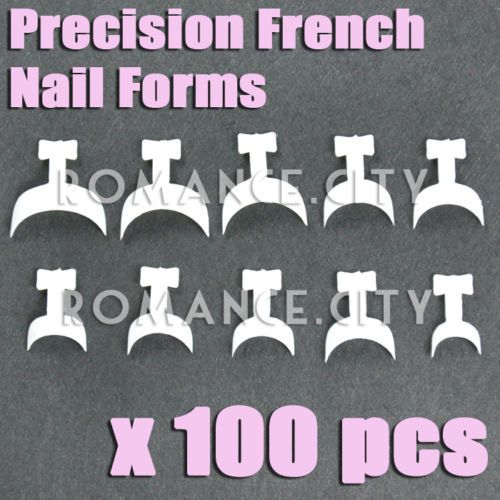 Precision French Nail Art Tip Edge Forms x100 PCS #513B  