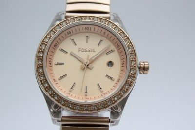   Stella Glitz Rose Gold Expansion Band Watch Date 30mm ES2907  