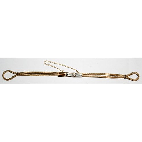 SPEIDEL GOLD PLATED CORD/ROPE BAND W LOOP ENDS  