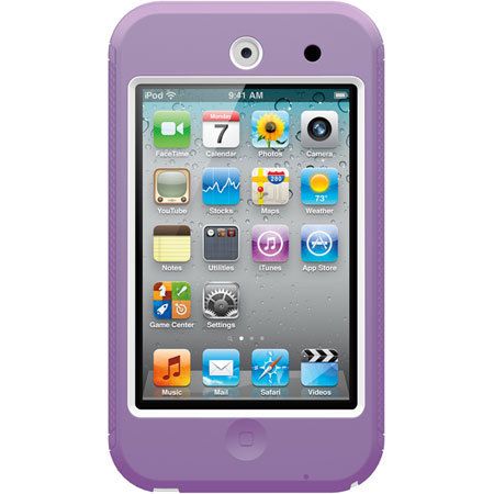 OTTERBOX DEFENDER CASE iPOD TOUCH 4G   WHITE / PURPLE  