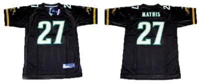 JACKSONVILLE JAGUARS RASHEAN MATHIS BLACK JERSEY sz 2XL  