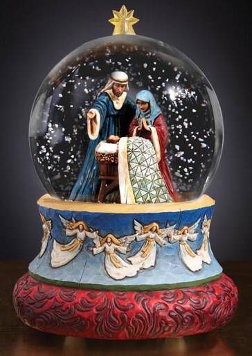 JIM SHORE HOLY FAMILY Oh, Blessed Family WATERBALL NIB  