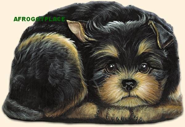   Yorkshire Terrier Yorkie Dog Paperweight Leslie Anderson/Ellay  