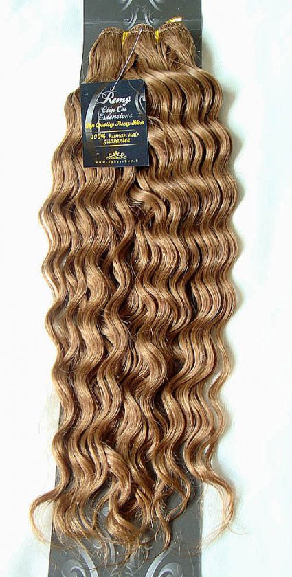 18 Stylish Human Hair Extensions Weft DEEP Light Brown #8