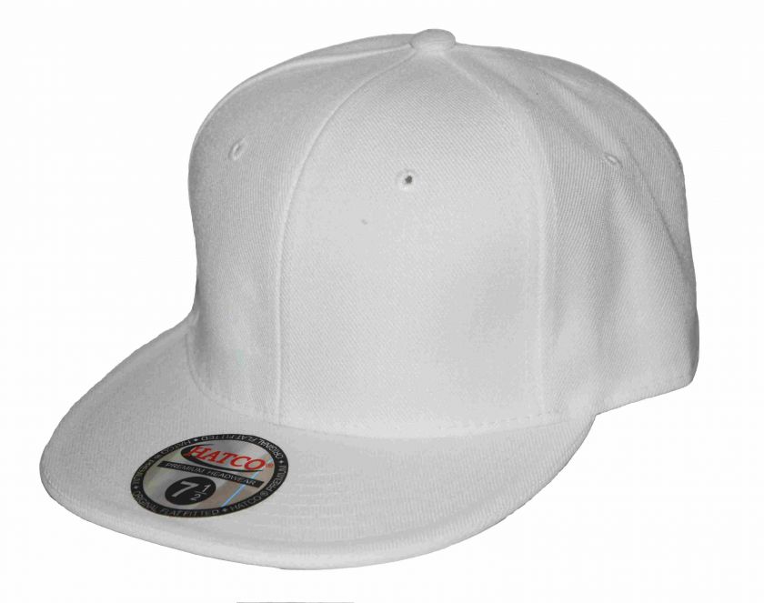 Casquette Blanche * 8 * Premium Unicolor Cap *White  