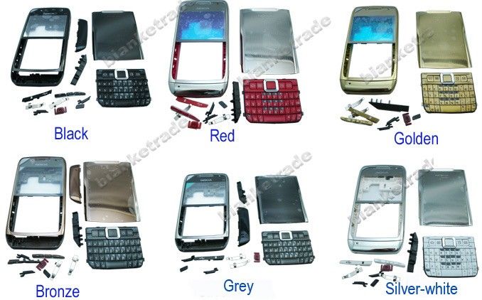 For Nokia E71 Housing Case Cover Keypad TL Silver White  