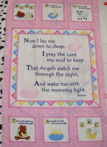 childs Prayer Cotton Flannel ~ panel BTY  