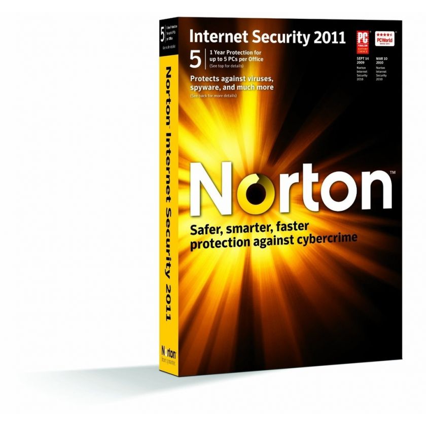 New Sealed Retail Box Norton Internet Security 2011 1 Year 5 PC 2011 