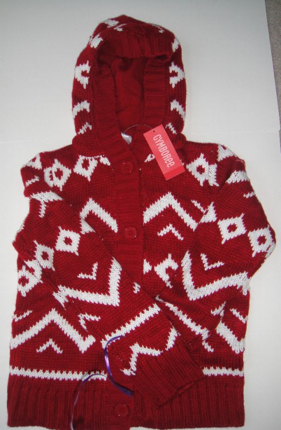 Gymboree NWT PENGUIN CHALET Cardigan Sweater M 7 8 Red  