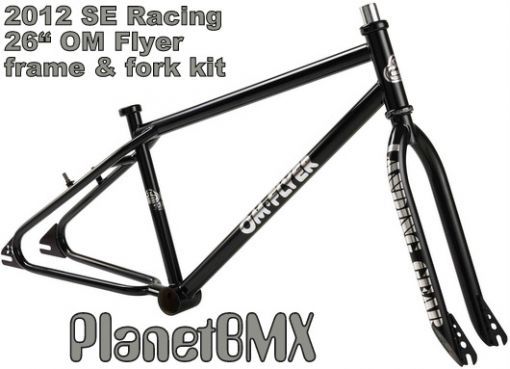 2012 SE Racing BMX 26 OM FLYER cruiser BLACK frame, fork, headset 