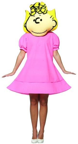 Peanuts Comics Charlie Brown Sally Pink Dress Costume Adult Standard