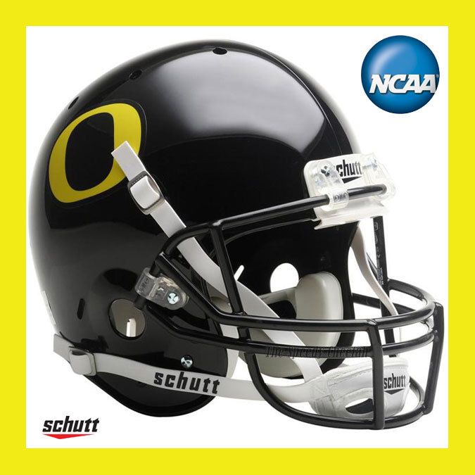 OREGON DUCKS BLACK FOOTBALL HELMET FULL SIZE SCHUTT  