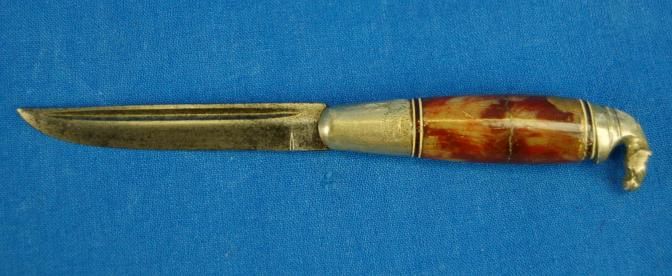 Vtg Small 5.5 Horsehead Kauhava Puukko Knife Finland  