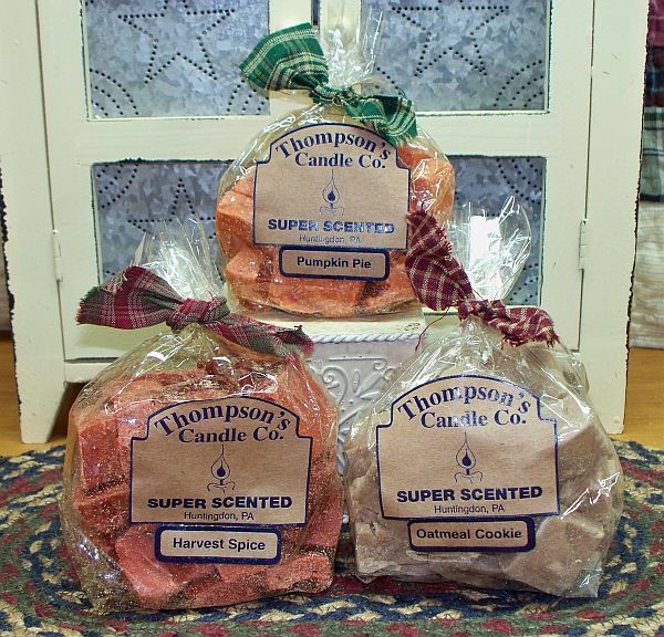 THOMPSONS SCENTED WAX CRUMBLES, 6 OZ BAG, SCENTS H   W  