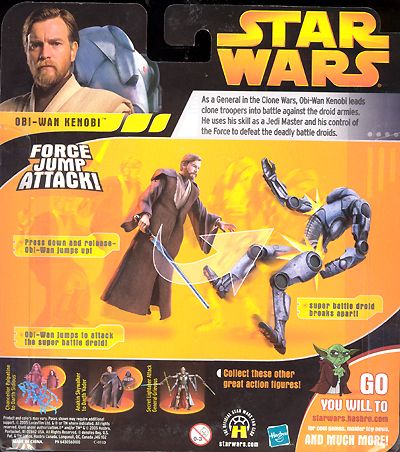 Star Wars OBI WAN KENOBI w/Super Battle Droid ROTS NIP  