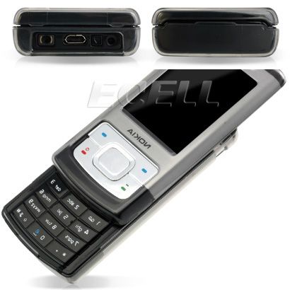 PACK BLACK CRYSTAL CASE COVER FOR NOKIA 6500 SLIDE  