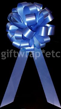   BLUE 8 PULL PEW BOWS RIBBON CAKE CHAIR TABLE PARTY BASKET DECORATIONS