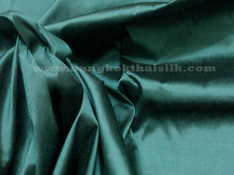 DUCK GREEN 100% SILK TAFFETA FABRIC BRIDES DRESS SHEET  