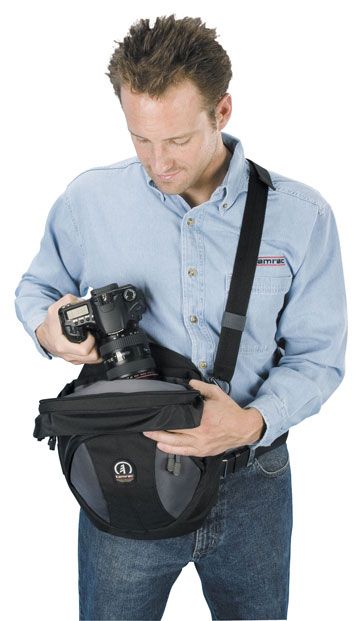 Tamrac Velocity 6x Photo Sling Pack   Black/Gray   Free US Shipping 