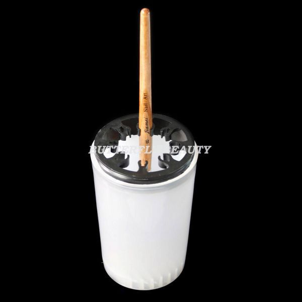 Nail Art Brush Cleaner Holder UV Acrylic Pen Pot D126  