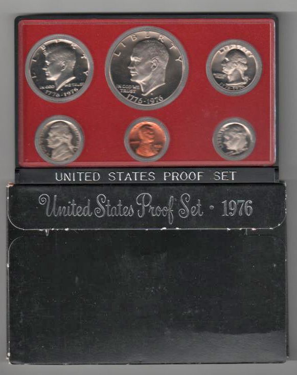 1976 US MINT Bicentennial Proof Set Original Black Box  