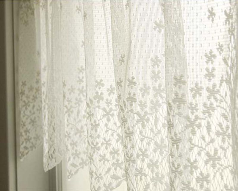 HERITAGE LACE BLOSSOM VALANCE   42x15   Ecru or White  