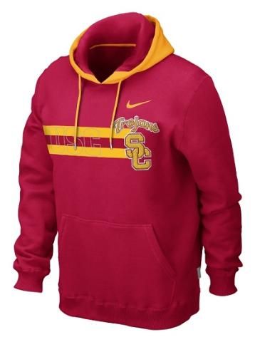 USC TROJANS NIKE LONG SLEEVE PULLOVER HOODY XL  